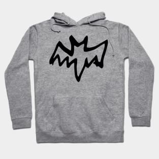 Bat Doodle Black Hoodie